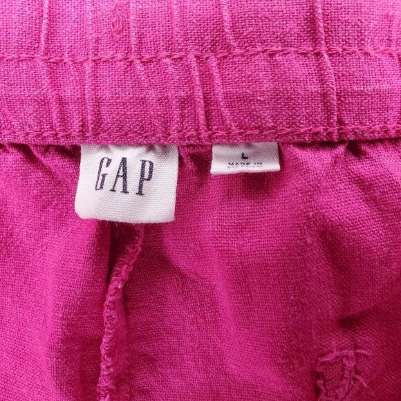 Gap  Mid Rise Pull-On Linen-Blend Shorts Size L - Picture 5 of 7